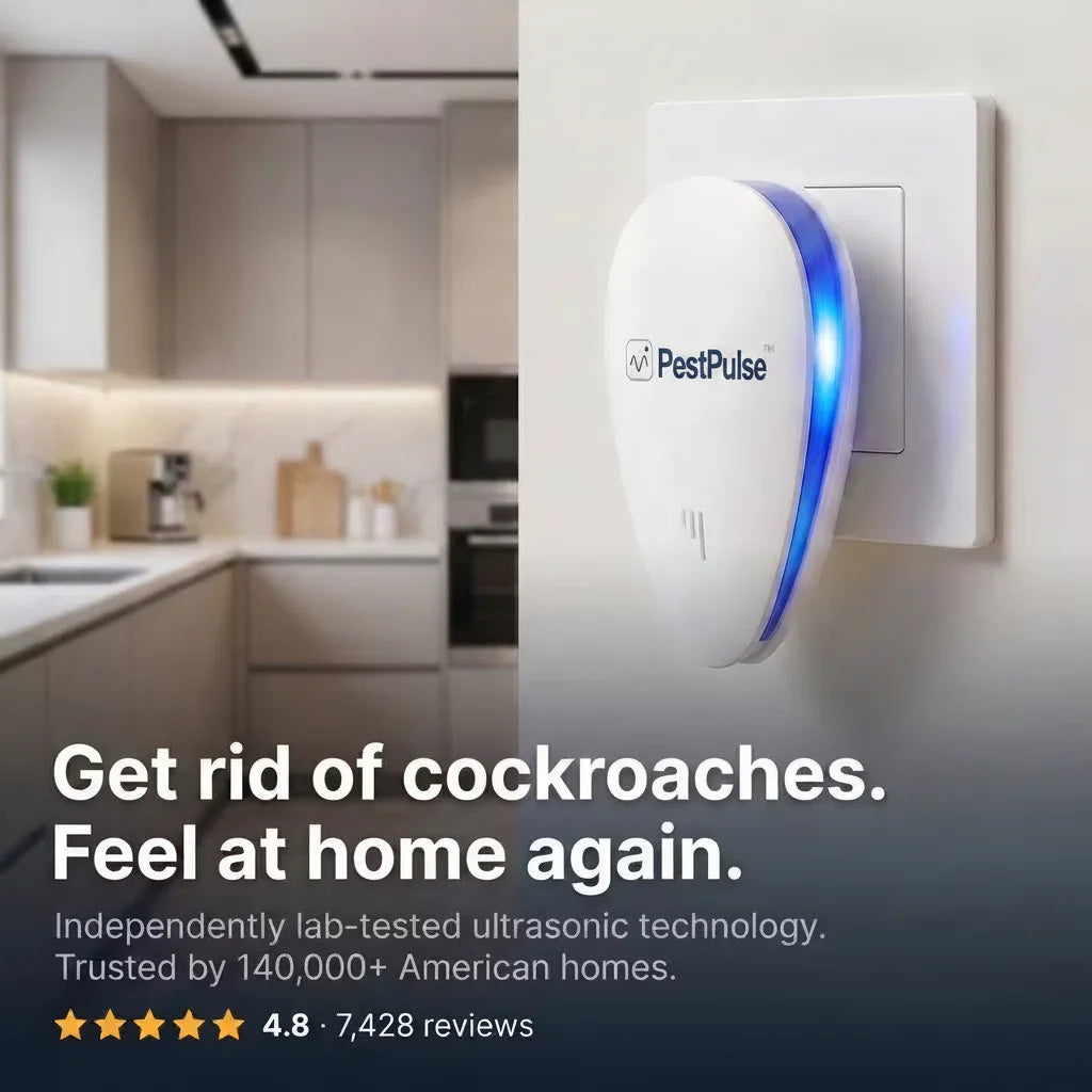 PestPulse™ Ultrasonic Pest Repeller - Roaches & 14 other pests