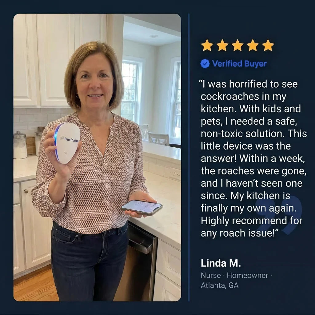 PestPulse™ Ultrasonic Pest Repeller - Roaches & 14 other pests